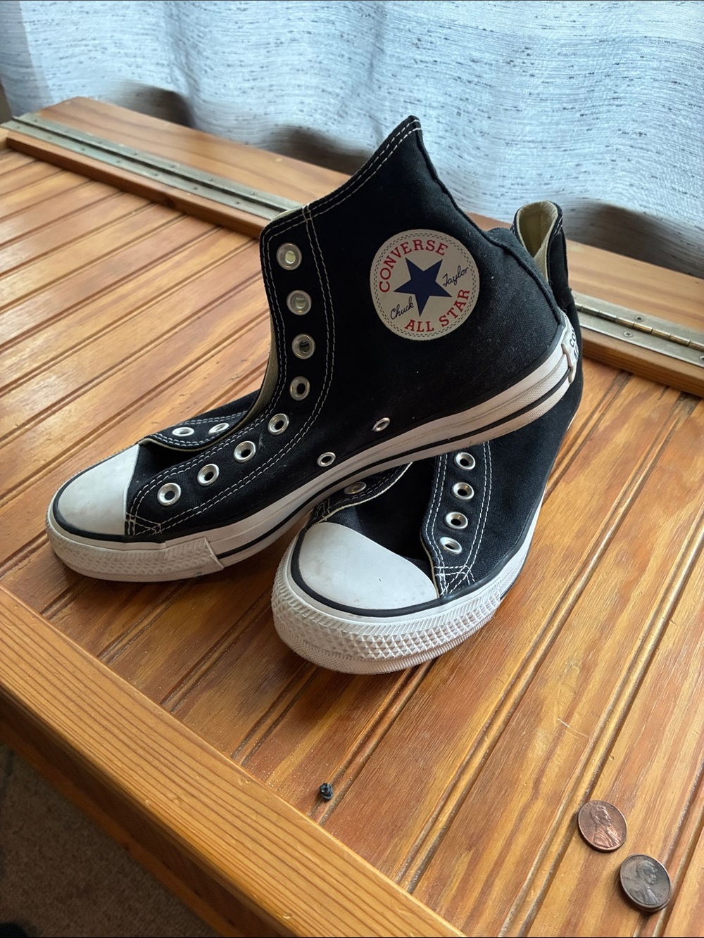 Converse Black and White High Top Sneakers